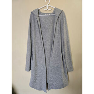 Bluenotes Gray Hooded Cardigan Women's M